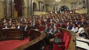 El pleno del Parlament de Catalunya, en una sesión del pasado marzo.