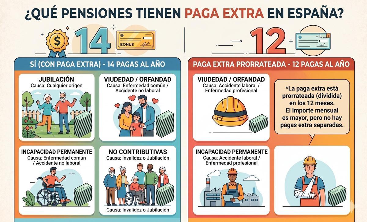 Tabla pensiones extras