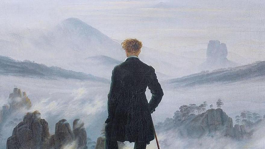 El óleo ‘El caminante sobre un mar de nubes’, del pintor romántico alemán Caspar David Friedrich. | | EL DÍA