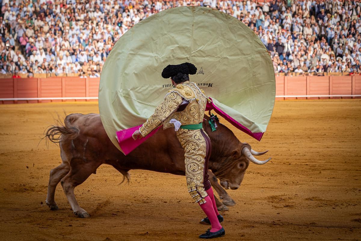 Morante remata con el capote.