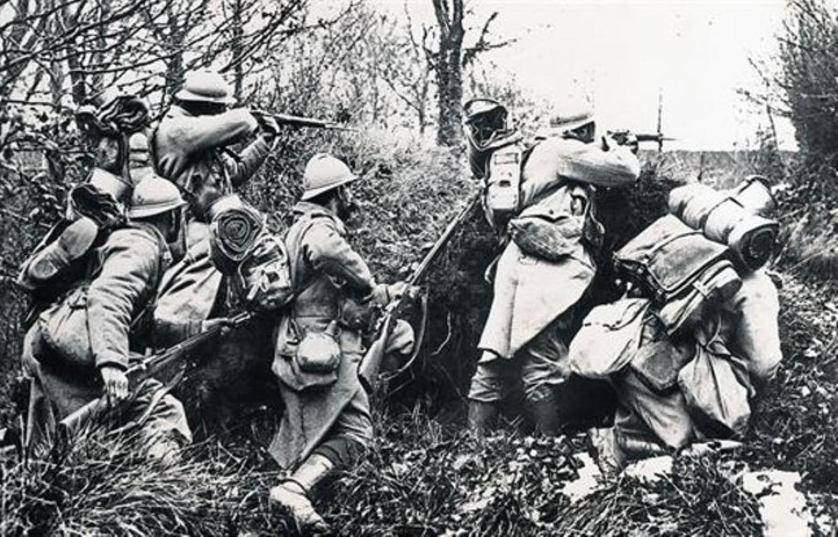 Combatents francesos als camps de batalla, durant la primera guerra mundial.