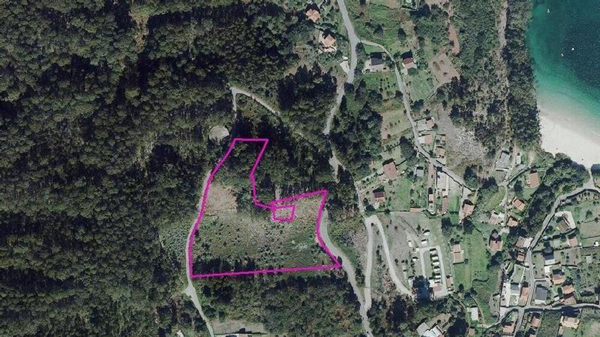 Lugar donde se ubicará el campamento turístico de Cova das Minas