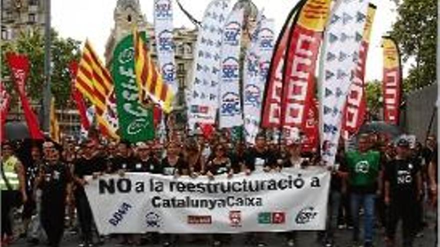 Protesta per l&#039;ERO de CatalunyaCaixa