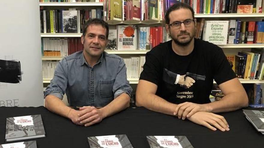 Miquel Santos Belatz en la presentación de su libro.