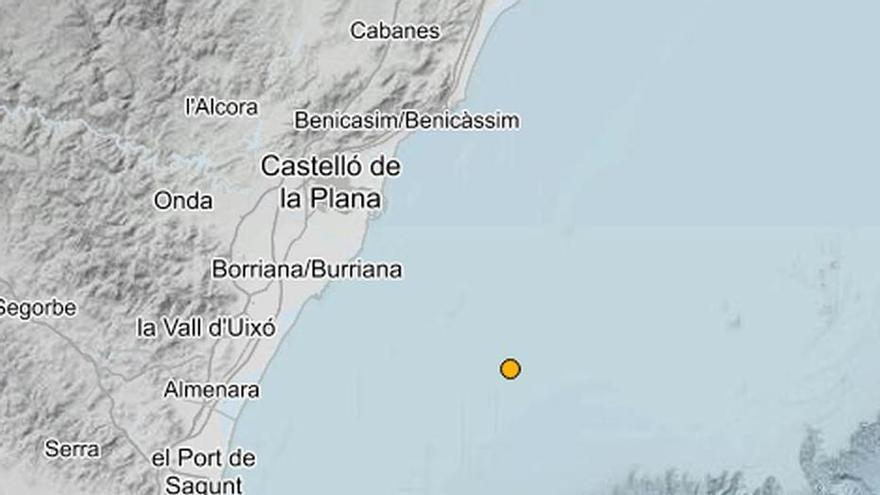 Terremoto frente a la costa de Castellón.