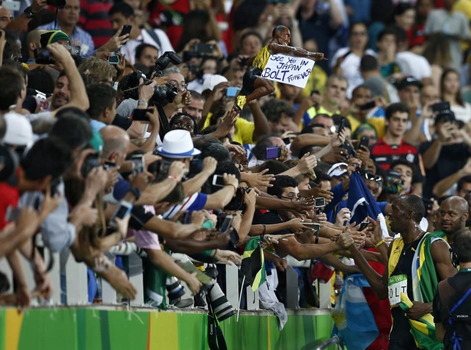 Usain Bolt logró el oro en 4x100, tercero en Río y noveno en su carrera olímpica.