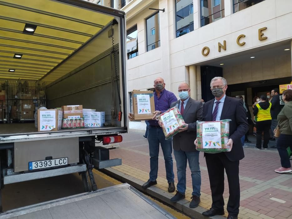 La ONCE de Málaga logra 111.111 kilos de alimentos en tres semanas
