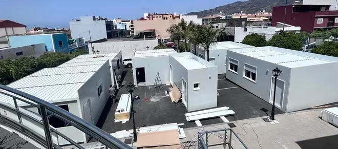 Aulas modulares para los alumnos de La Laguna tras la erupción del volcán de La Palma
