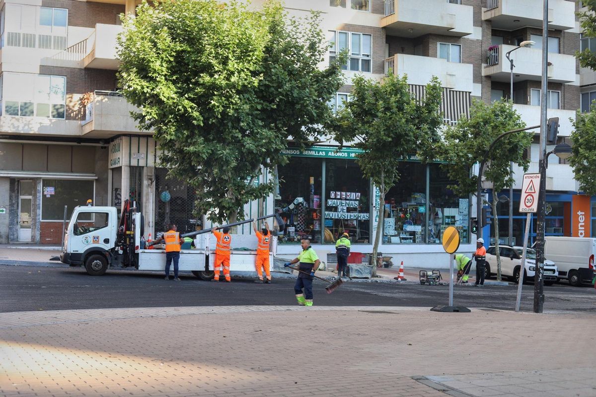 Obras en la zona de las Tres Cruces