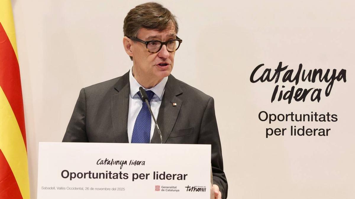 El presidente de la Generalitat Salvador Illa en Sabadell