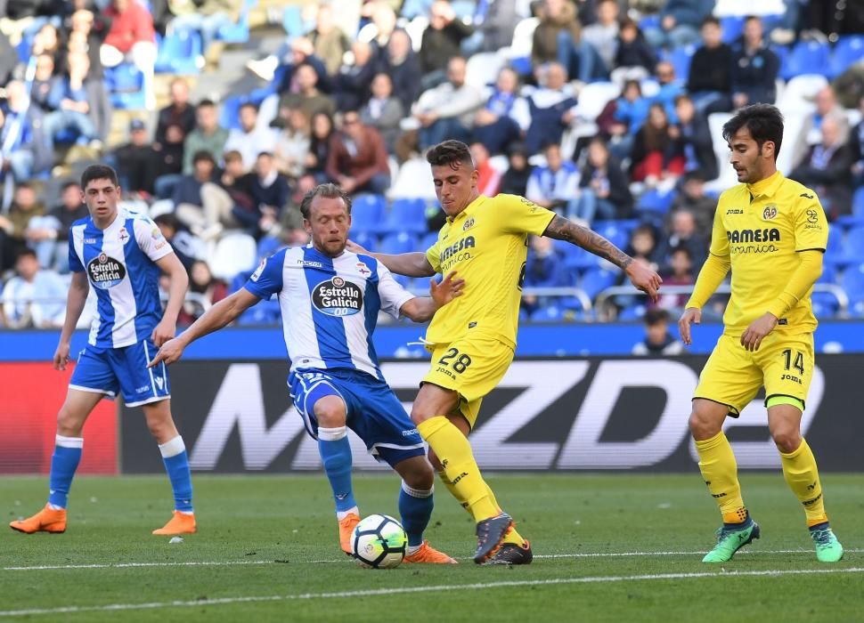 El Dépor cae ante el Villarreal en Riazor