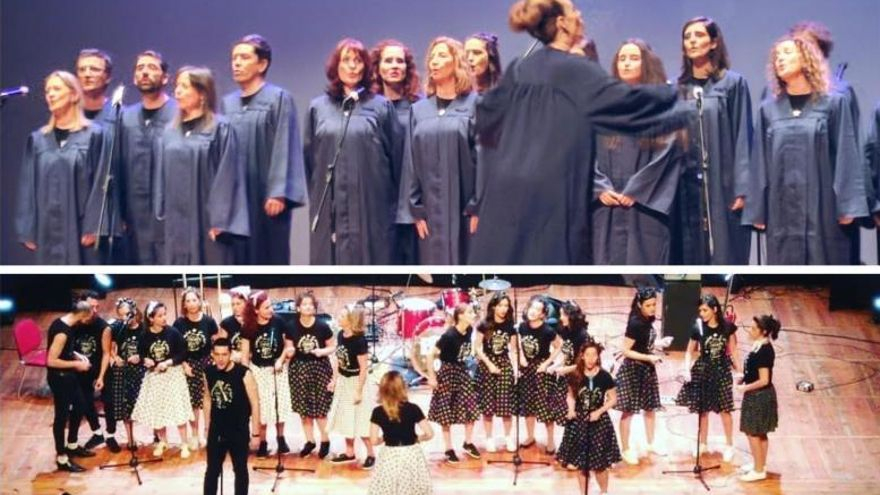 El coro, en dos actuaciones.