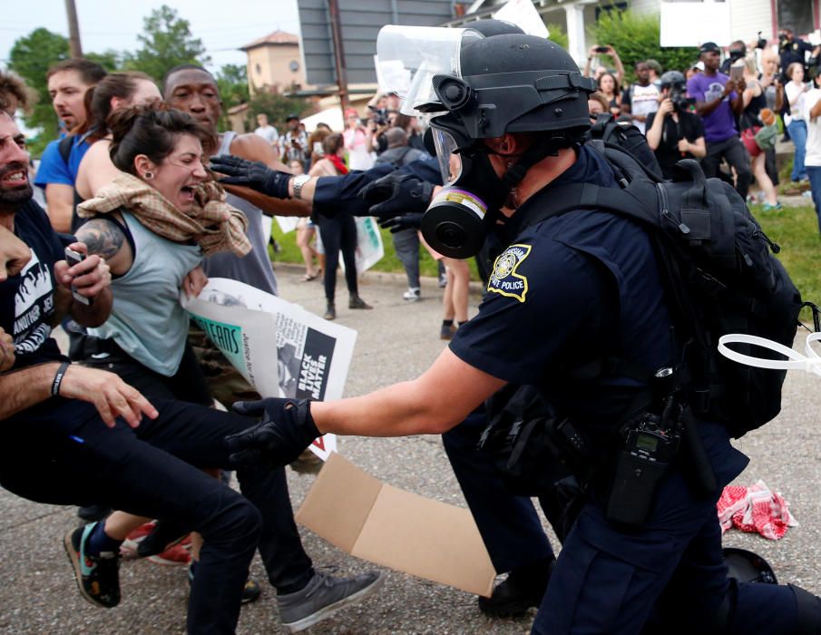 Protestas contra la violencia policial en Luisiana