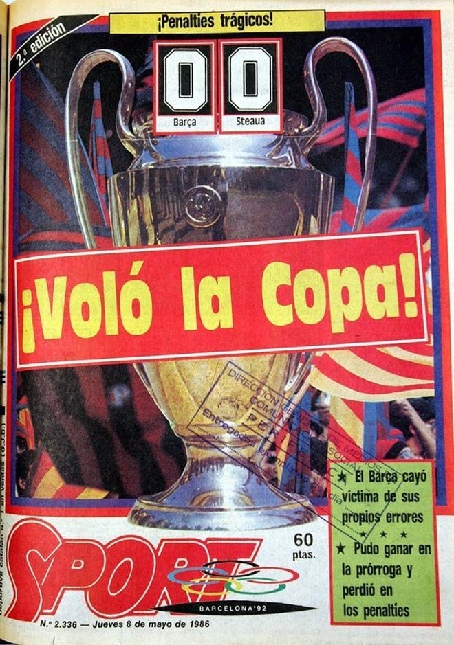 1986 - El Barça pierde la Copa de Campeones de Europa en penaltis ante el Steaua
