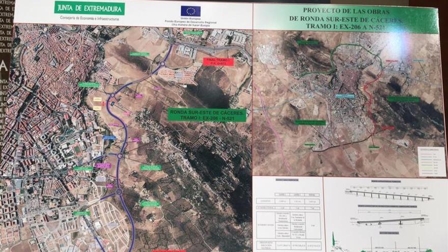 Las obras de la ronda sur-este de Cáceres se iniciarán a finales de octubre