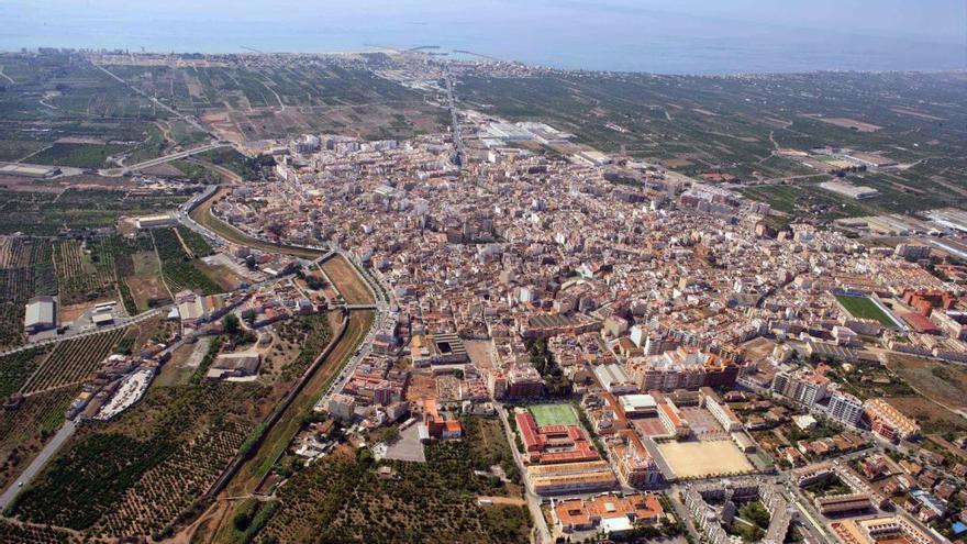 Vista aérea de Burriana, en una foto de archivo.