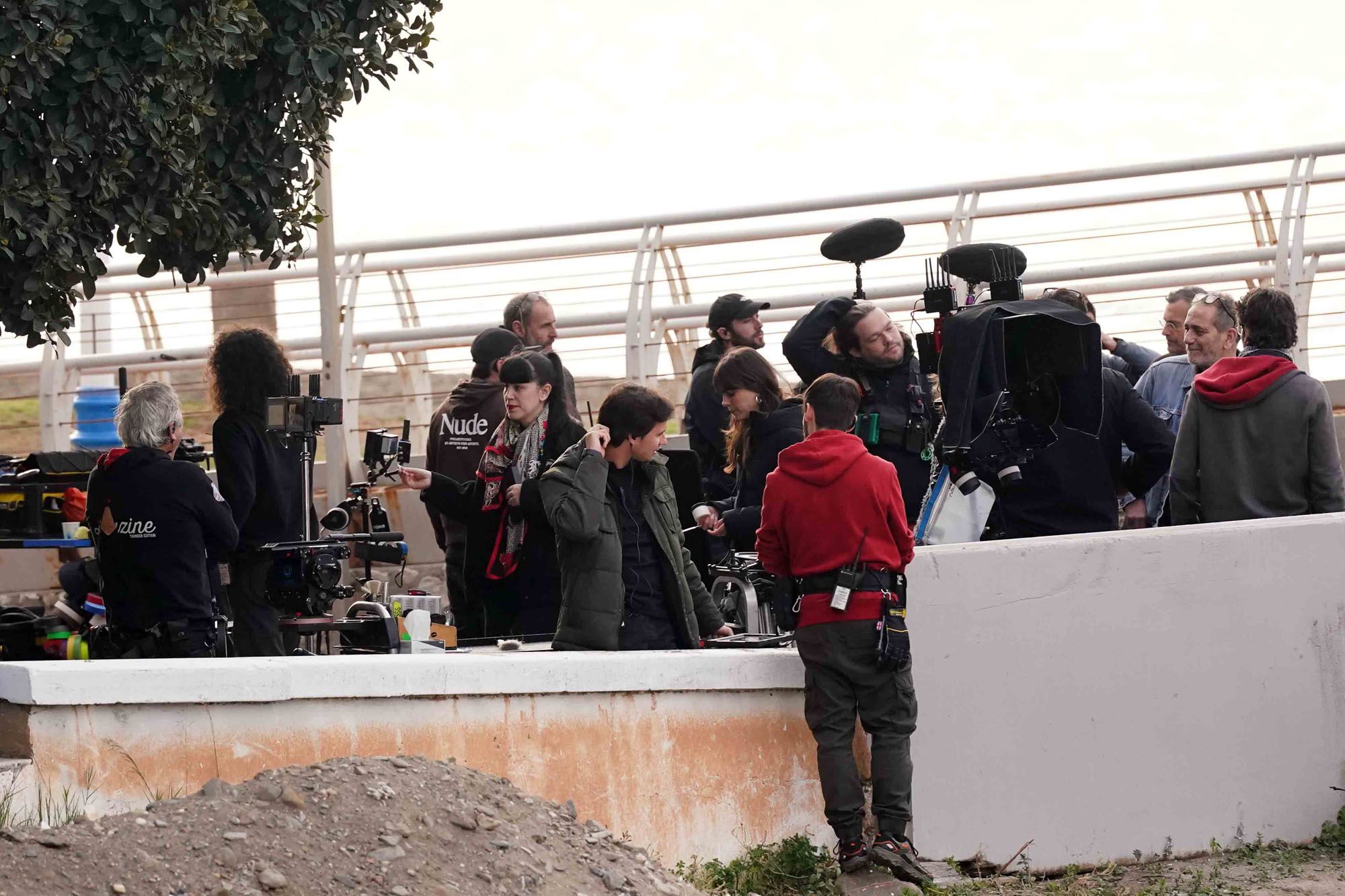Una imagen del inicio del rodaje de la segunda parte de 'La chica de nieve' en Málaga.