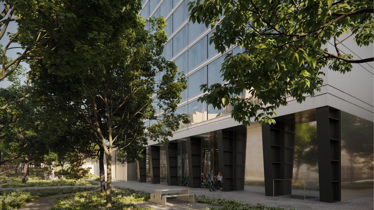 Vista del complejo de oficinas que Amancio Ortega ha comprado en París.