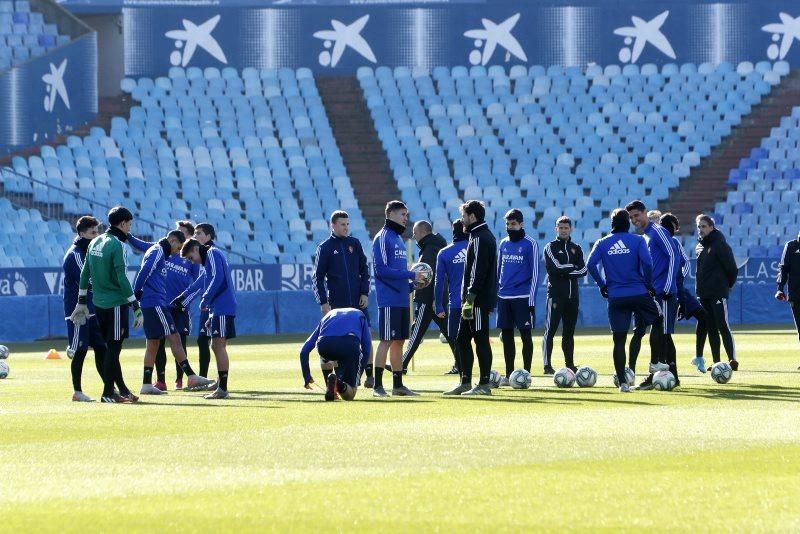 Partido de entrenamiento del Real Zaragoza en La Romareda