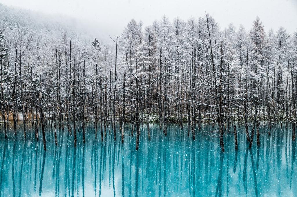 Blue Pond en invierno. 