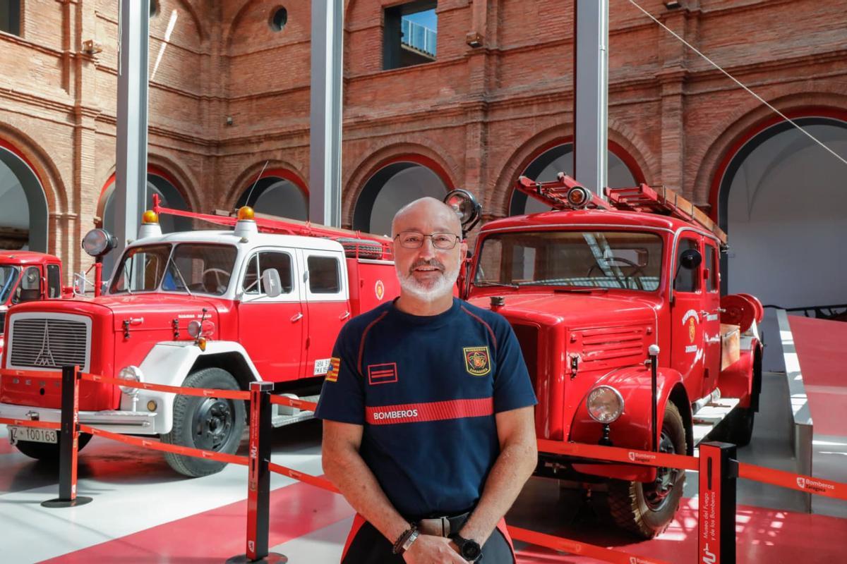 El subjefe de intervención del servicio contra incendios de Zaragoza, Ángel López Gascón, esta semana.