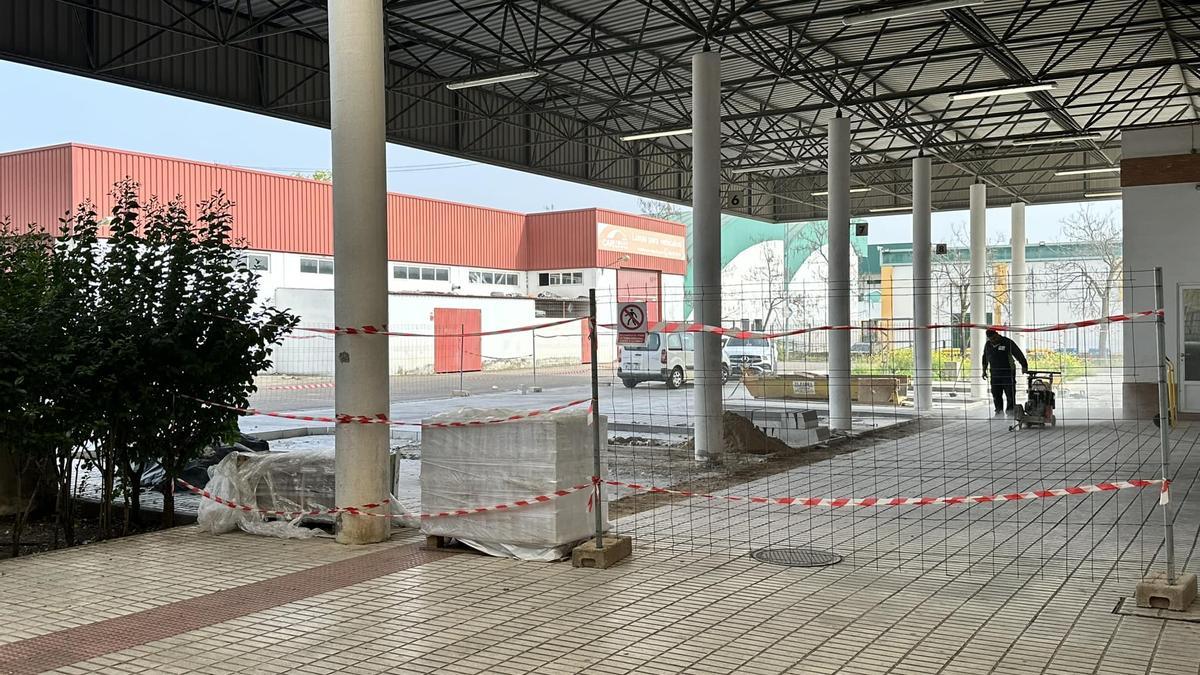 Inicio de las obras en la estación de autobuses.