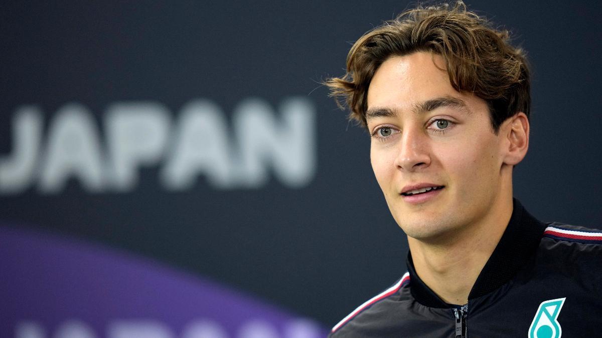 George Russell, en la rueda de prensa del GP de Japón