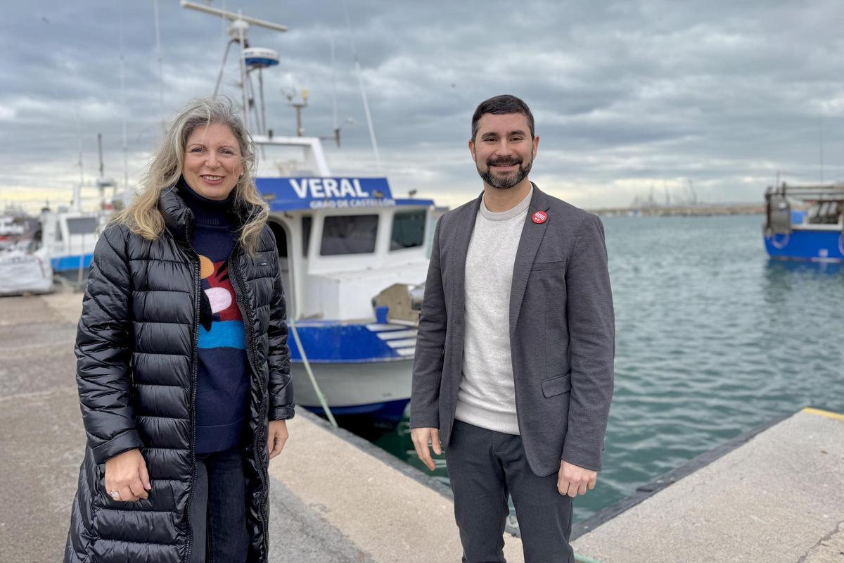 Amparo Marco i Samuel Falomir, al port de Castelló.
