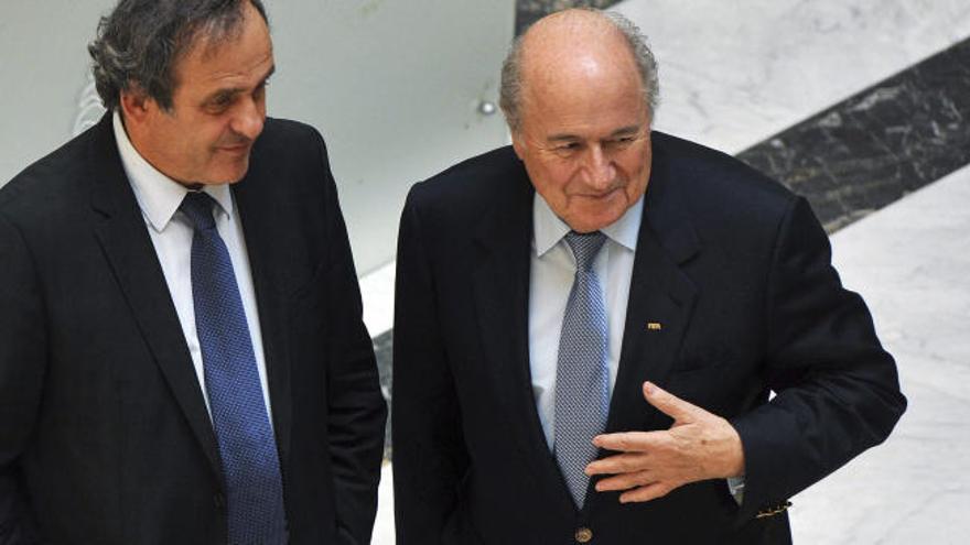Blatter y Platini juntos.