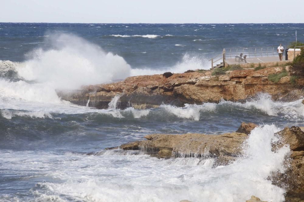 El viento vara ocho barcos en Sant Antoni