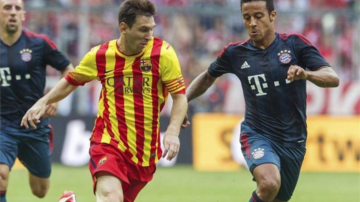 Messi y Thiago coincidieron cinco años en el primer equipo del Barça, antes de que el hispano-brasileño se fuera al Bayern