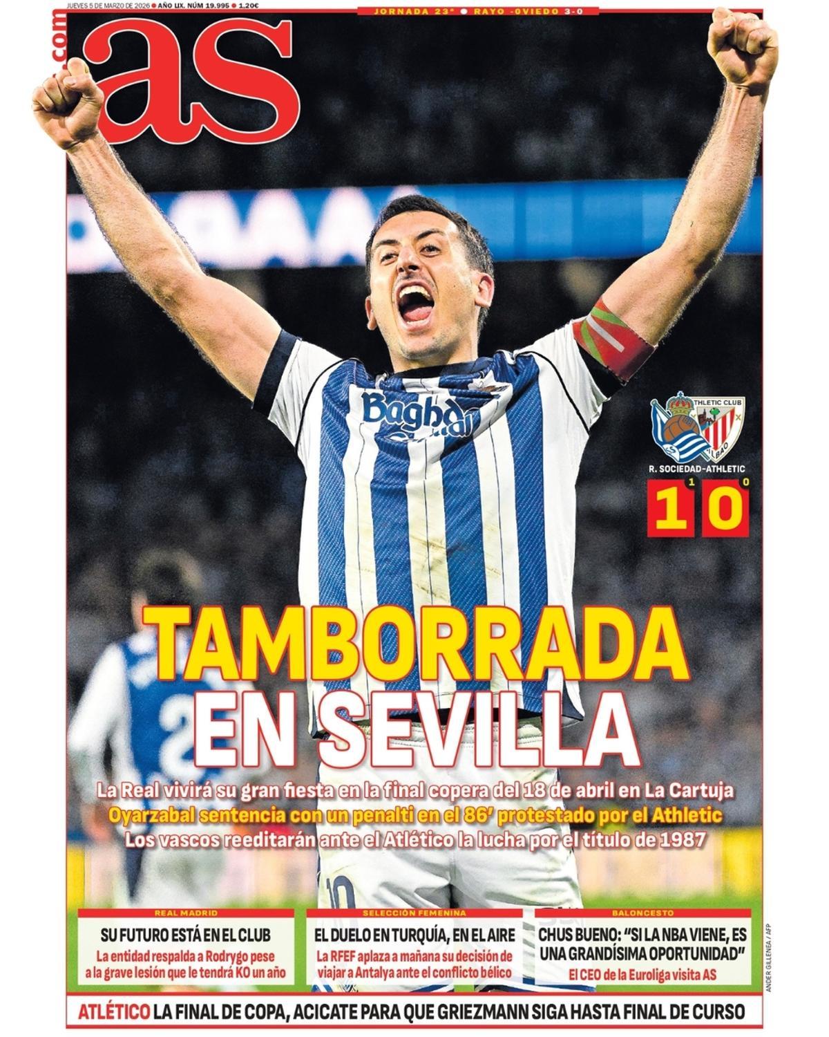 Estas son las portadas de la prensa deportiva de hoy