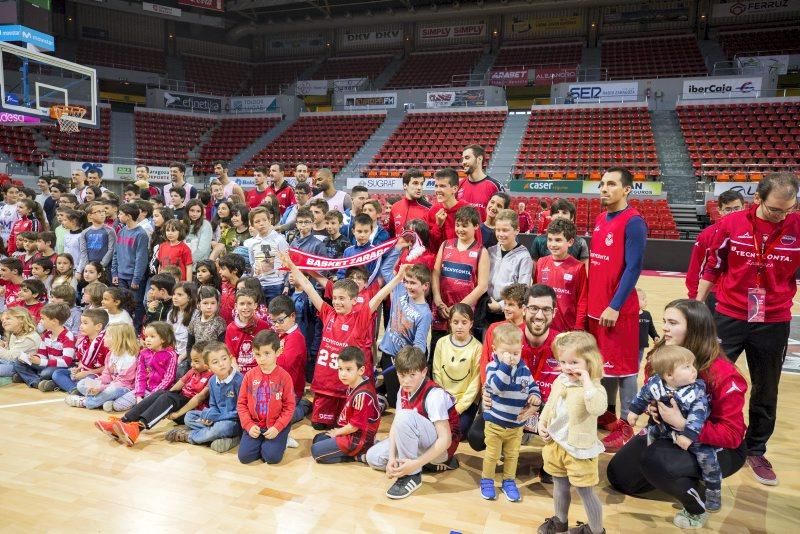 Entrenamiento a puerta abierta del Tecnyconta Zaragoza