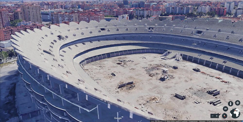 Google Earth: el nuevo estadio del Valencia CF