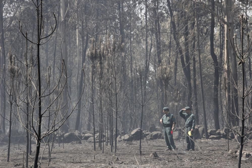 Incendios en Galicia | La Guardia Civil investiga la zona donde se originó el incendio de Cotobade