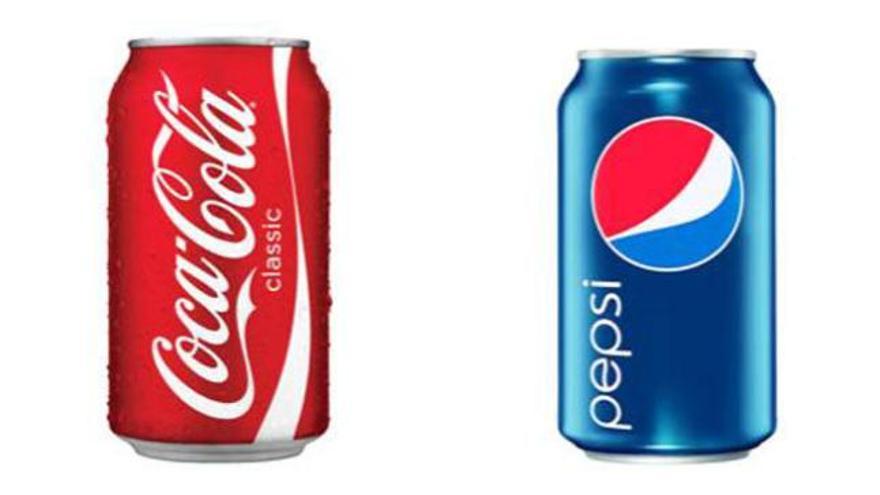 Imagen de los envases de Coca-Cola y Pepsi.