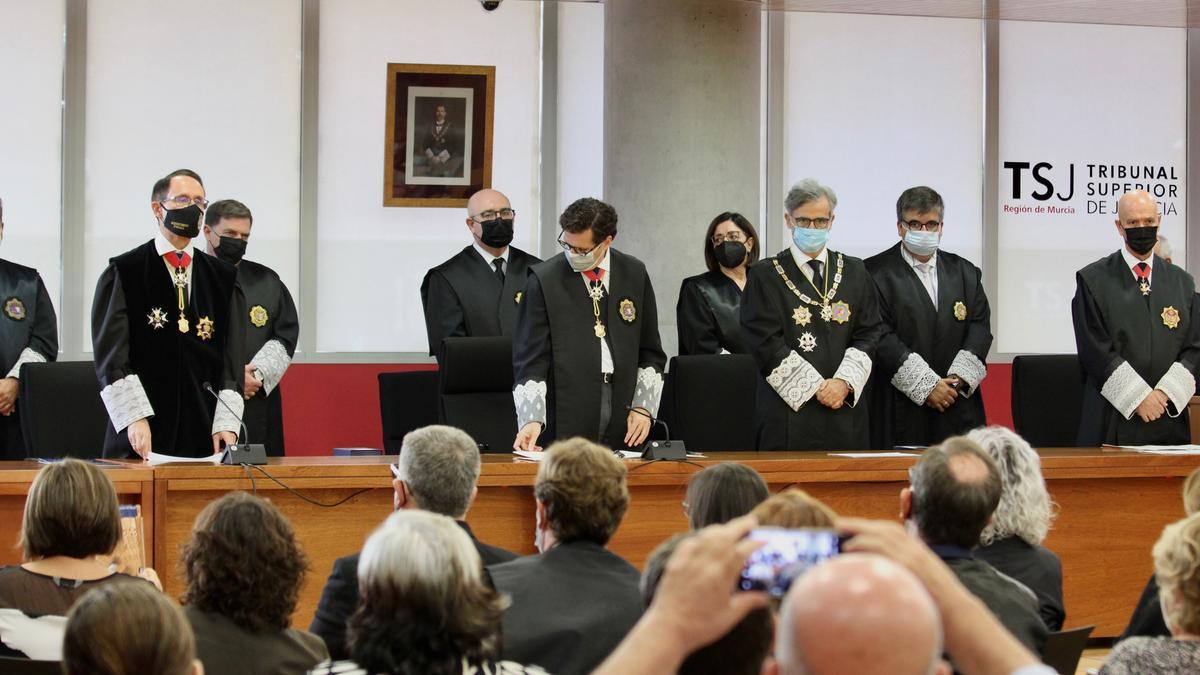 Un momento del acto de apertura del Año Judicial este viernes en Murcia.