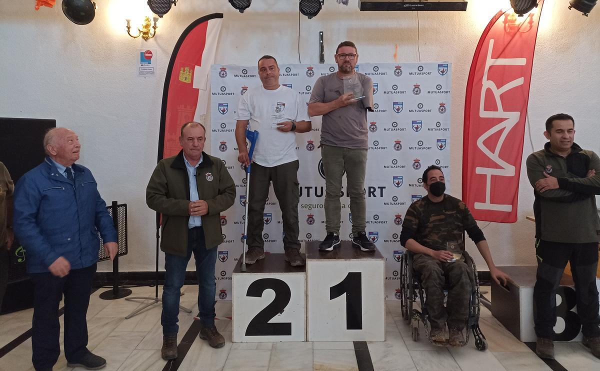 Podio del II Campeonato de España de Caza Menor con Perro 2021 para Cazadores Adaptados (Albacete)