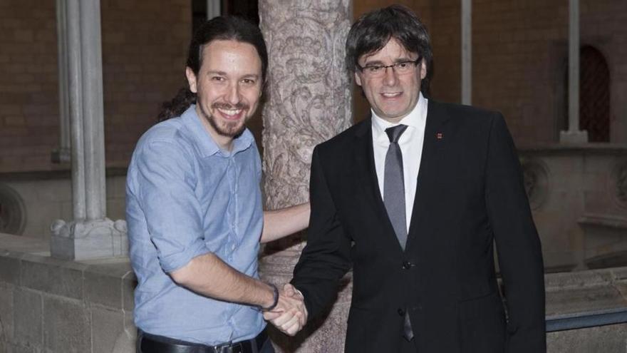 Puigdemont e Iglesias se reúnen hoy en Madrid