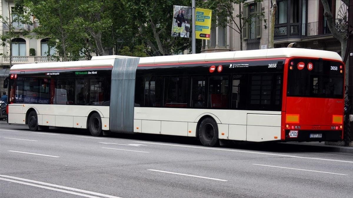 Un autobús de TMB