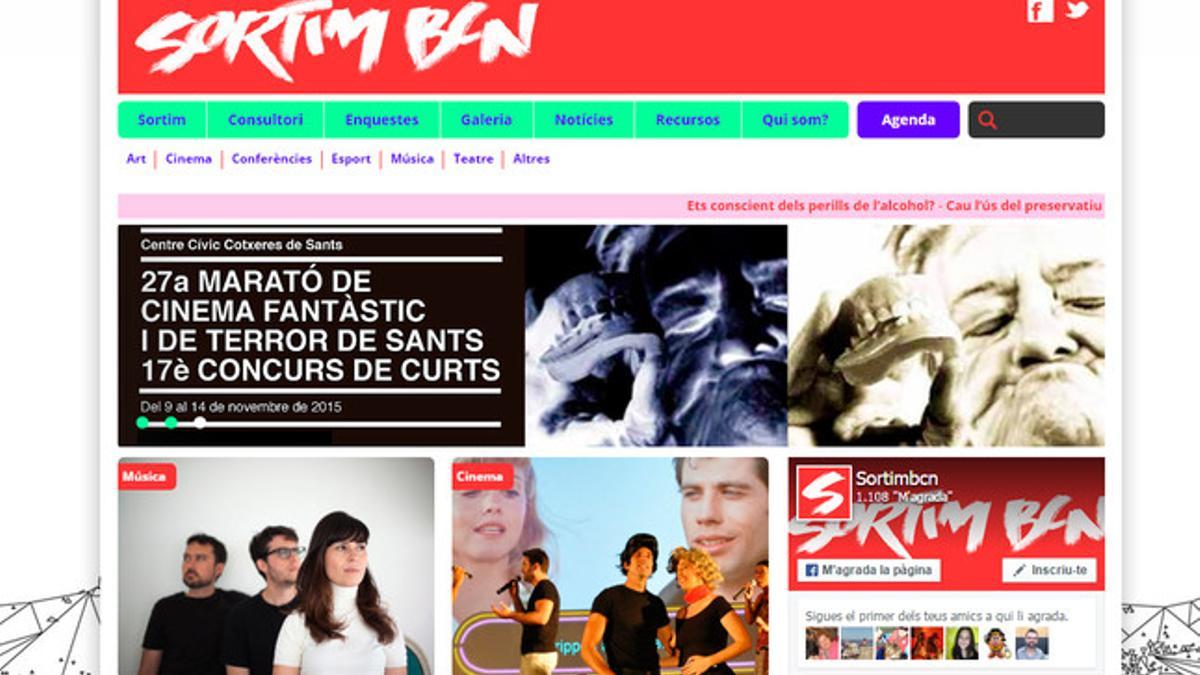 Portada principal de la web Sortim BCN.