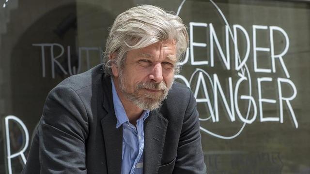 El escritor Karl Ove Knausgard, horas antes de su participación en el Kosmopolis, este martes.