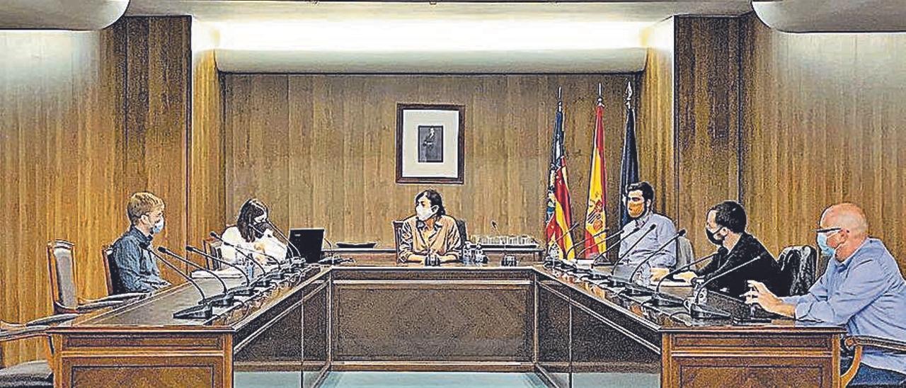 Reunión de la junta de portavoces hace unas semanas. |