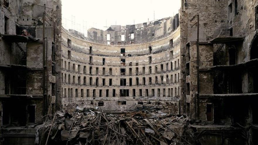 Fotografia de l&#039;incendi del Liceu del gener del 1994