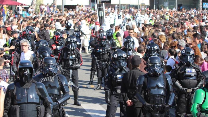 Un desfile de la Legión 501 por Málaga, en 2018.
