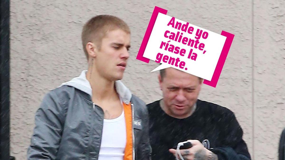 Justin Bieber con pantalón de chándal que marca todo