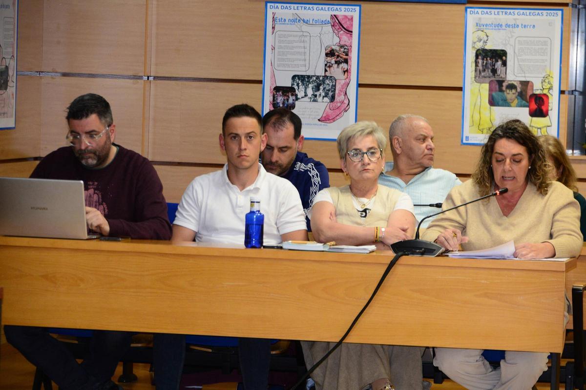 Ediles del BNG en el pleno de Moaña.
