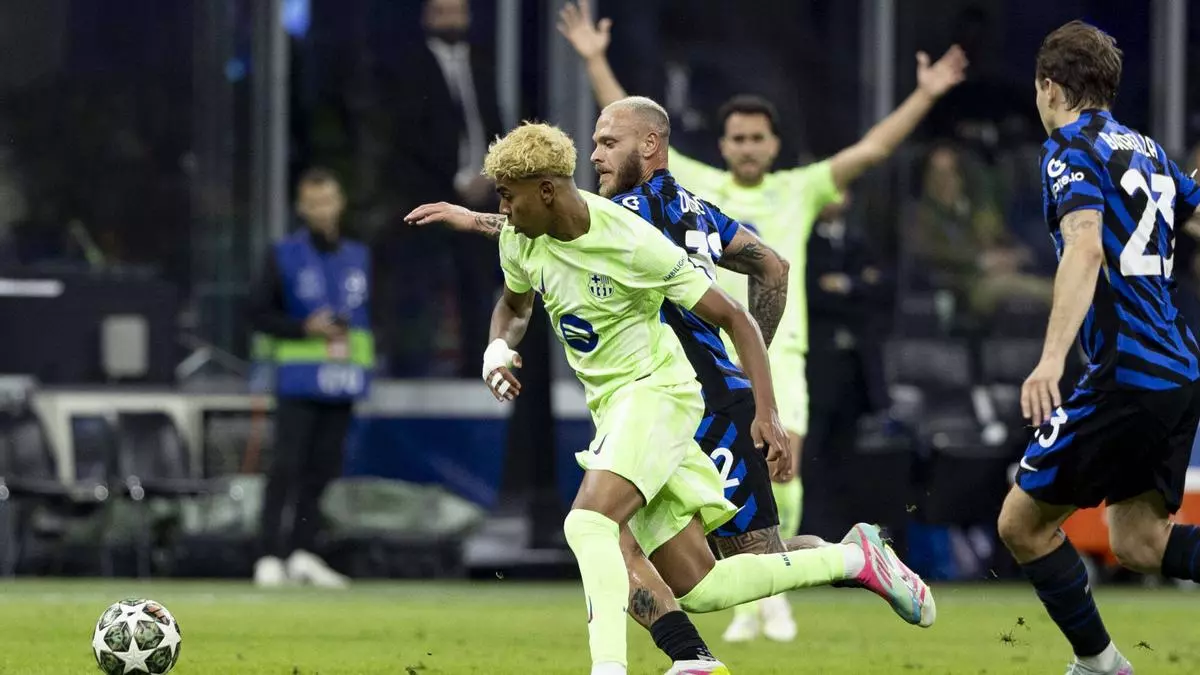 El 1x1 del Bar?a contra el Inter de Mil芍n al descanso