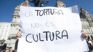 Manifestación antitaurina en A Coruña.
