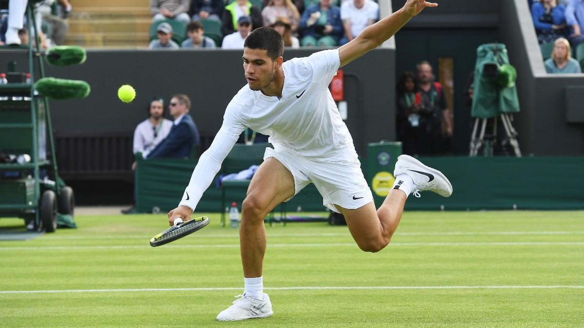 Alcaraz, frente a Griekspoor en Wimbledon